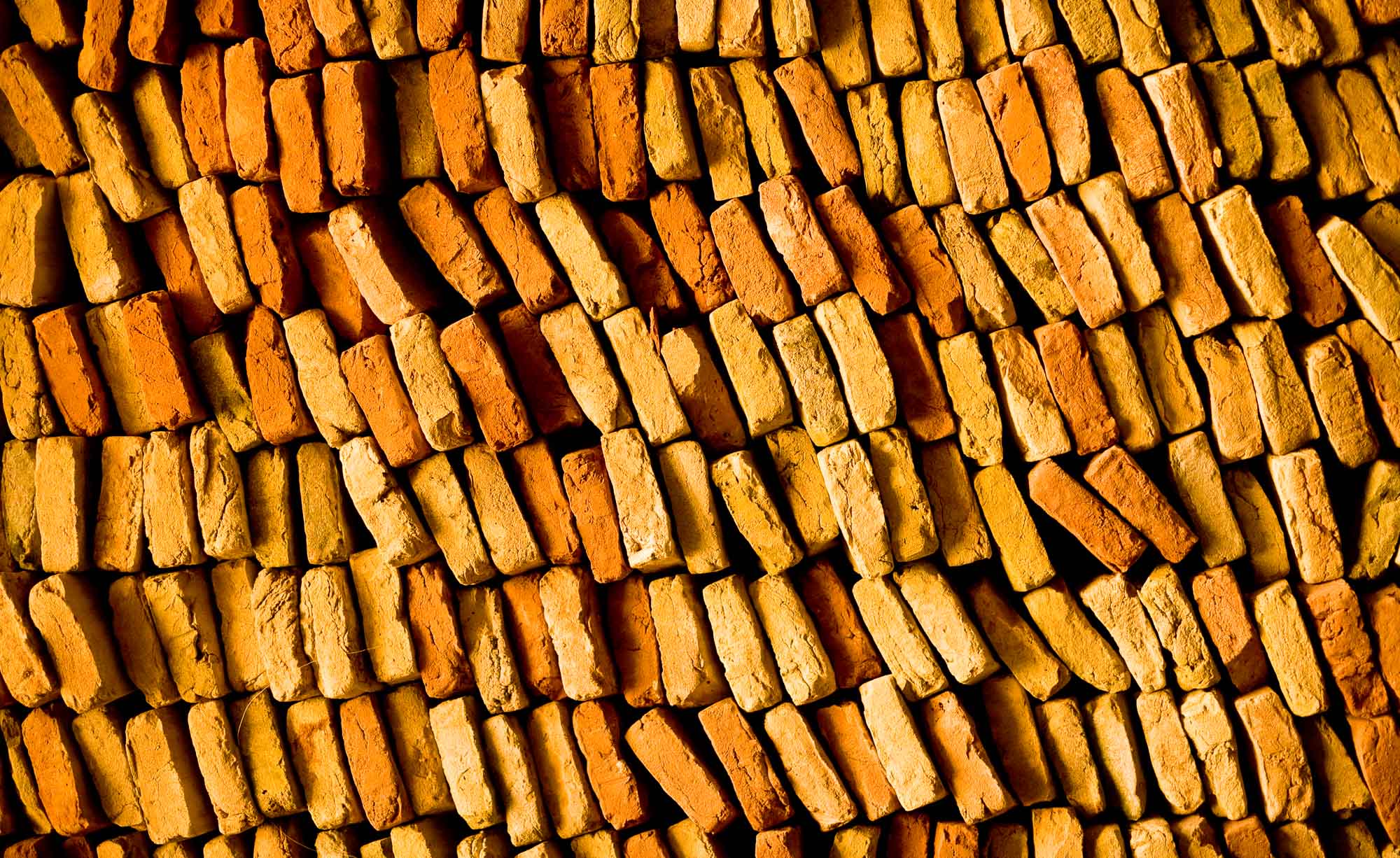 Roof tiles stacked in a Morocco warehouse 
